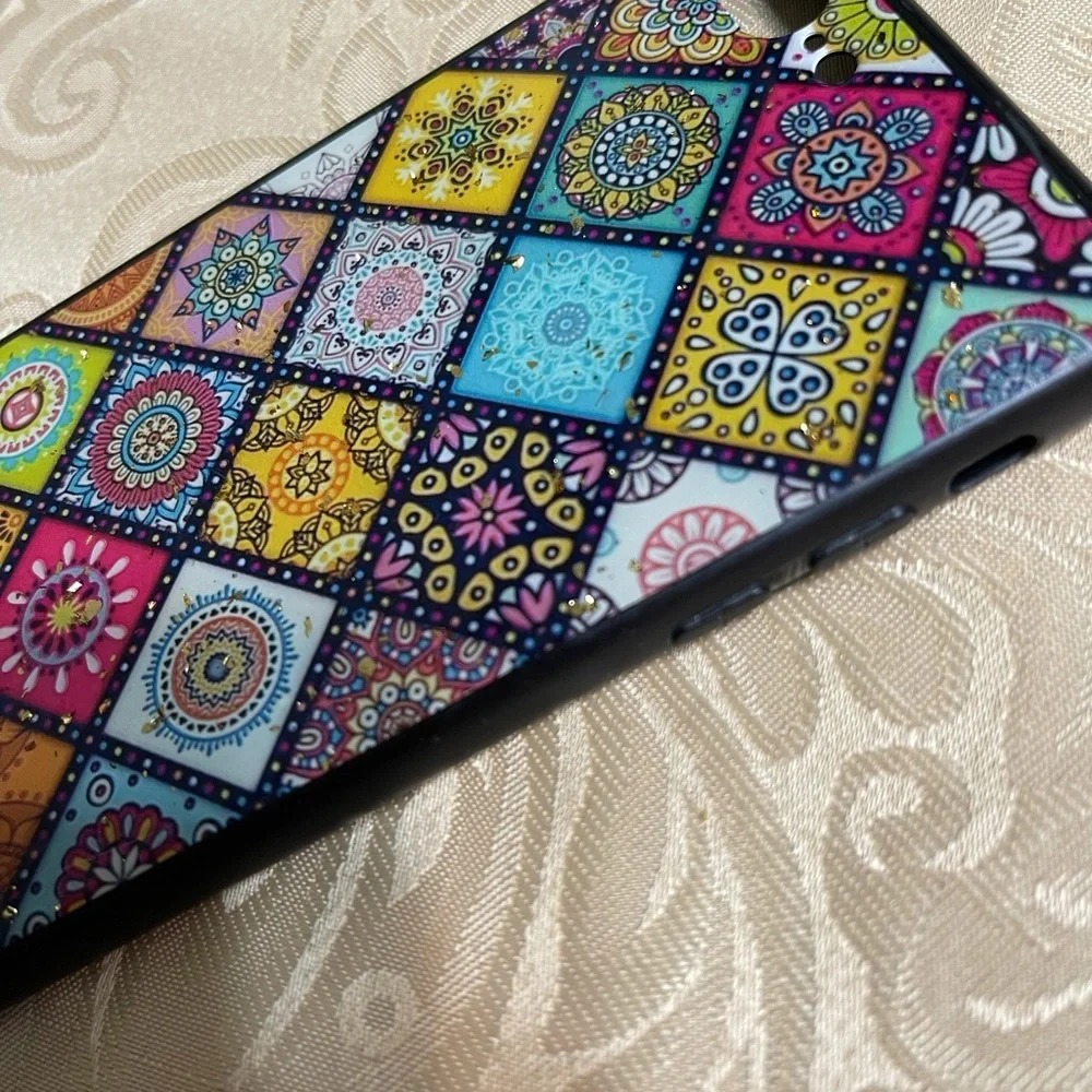 Multi-color Grid Flower‎ Case for iPhone 7+ Retro